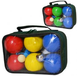 JEU DE PÉTANQUE EN MÉTAL COLORÉ (PACK DE 6) 3 COULEURS ASST